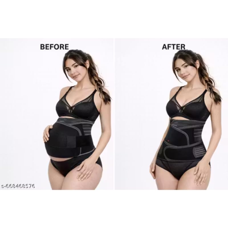 Adjustable Postpartum & Maternity Support Belt for Women, Breathable Abdominal Binder, 3-in-1 with Chest Waist Hip Compression, C-Section Recovery Belly Wrap