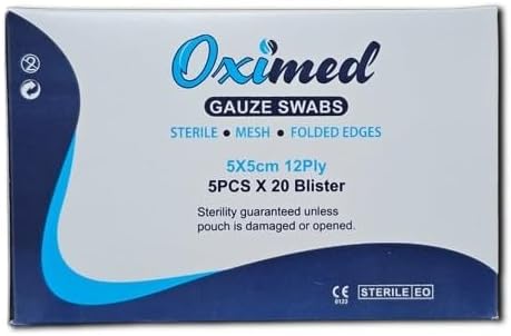 Gauze and Wound Dressings Sterile High Absorbency 5 cm 100 pieces
