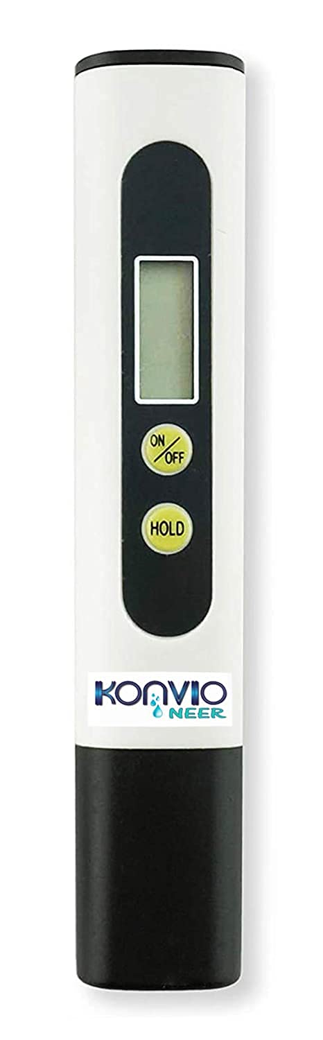 Konvio Neer Imported Tds Meter, Total Dissolved Solids Meter, Water Quality Tester, Ppm Tester For Water Testing - White