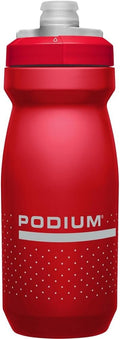 CamelBak Podium Bike Squeeze Water Bottle, High‑Flow Easy‑Squeeze Design for Cycling Performance, 21oz, Red