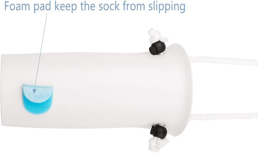 COW&COW Medium 4" Sock Aid with Foam Handles and Length Adjust Cord-Sock Assistant Device Medium