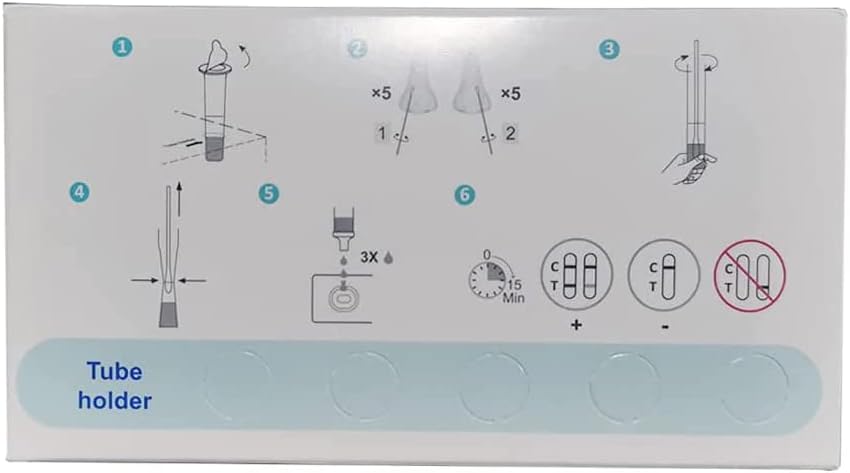 JusChek SARS-CoV-2 Rapid Antigen Test Kits - 5 Pack Nasal Swab