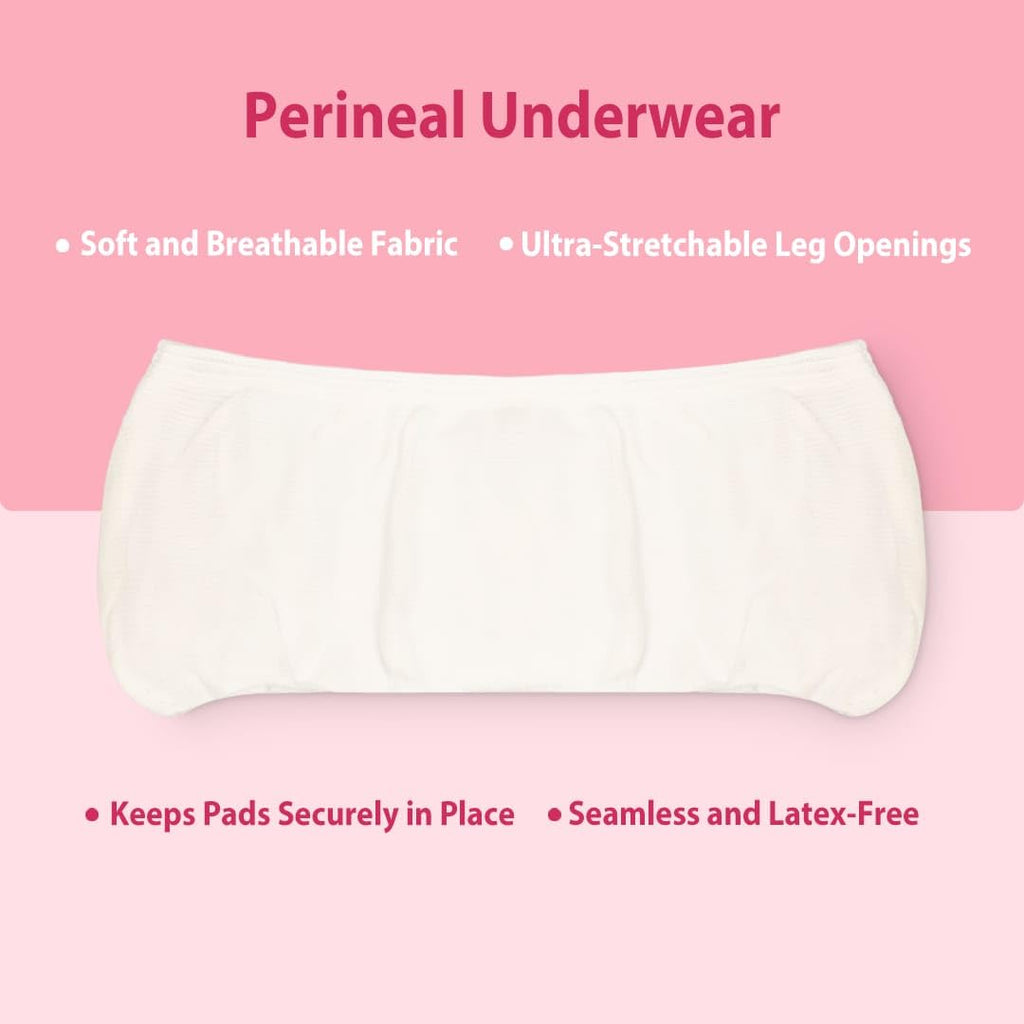 B-Arm Normal Delivery Postpartum Recovery Kit(10 pcs)|Includes 4 Disposable Underwear, 4 Icemaxi pads, 100ml Perineal Healing Foam, Pack of 25 Witch Hazel Padliners| New Mom's Hospital Bag Must-have