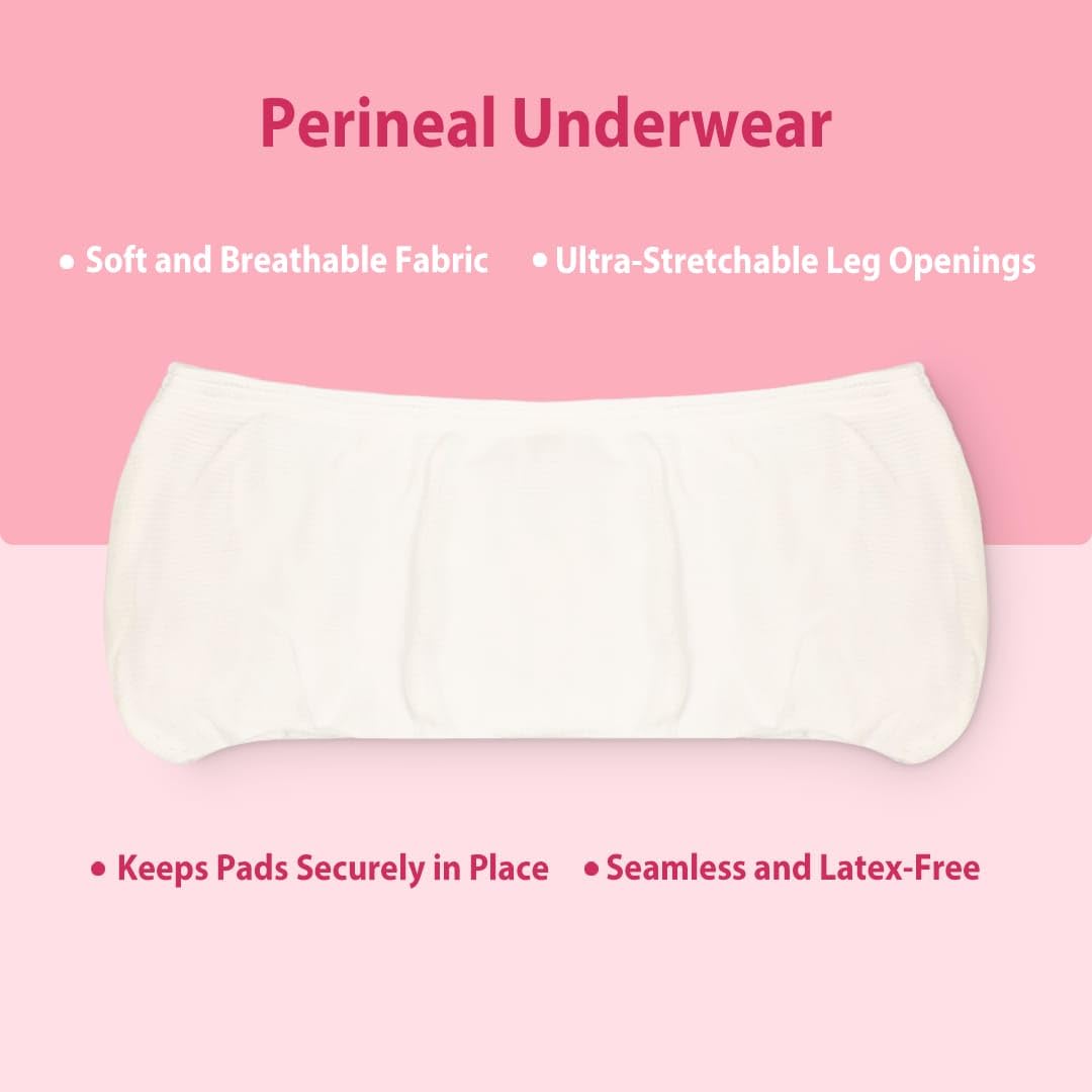 B-Arm Normal Delivery Postpartum Recovery Kit(10 pcs)|Includes 4 Disposable Underwear, 4 Icemaxi pads, 100ml Perineal Healing Foam, Pack of 25 Witch Hazel Padliners| New Mom's Hospital Bag Must-have