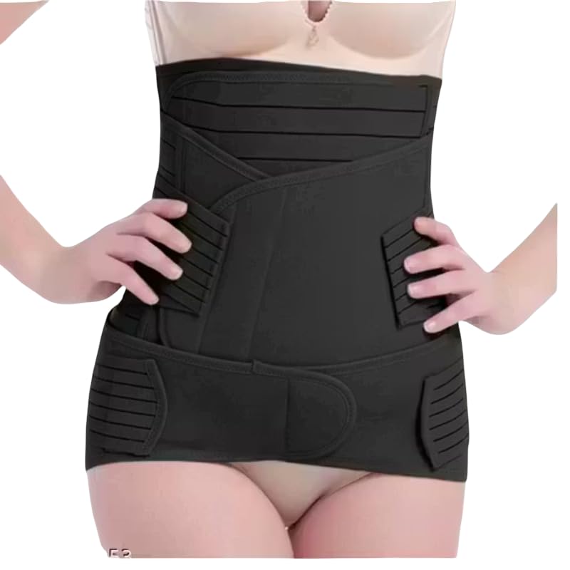 Adjustable Postpartum & Maternity Support Belt for Women, Breathable Abdominal Binder, 3-in-1 with Chest Waist Hip Compression, C-Section Recovery Belly Wrap