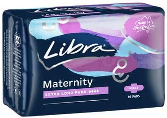 Libra 3 Pack Of Maternity Extra Long Pads With Wings 10 Pack