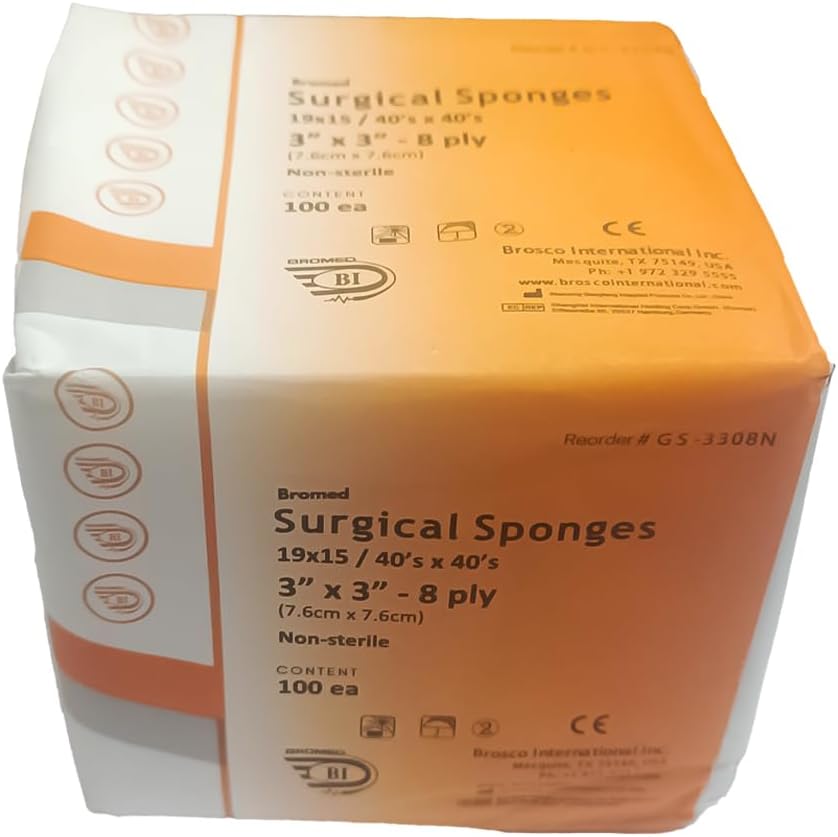 Gauze and Wound Dressings Sterile High Absorbency 7.6 ml 7.6 cm