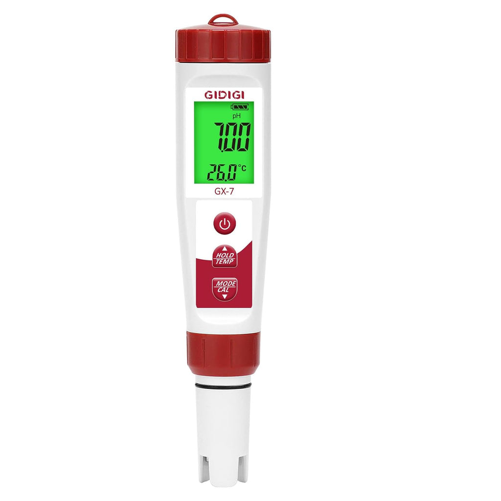 Digital Chlorine and pH Meter, 7 in 1 Pool pH and Chlorine Tester, ORP Meter Chlorine Salt EC PPM, Salt and Chlorine Test for Swimming Pools, Hydroponics, Drinking Water and Salt Water Fish Tank
