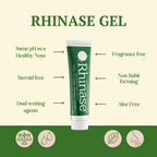 Rhinase Allergy Relief Lubricating Nasal Gel – Dual Salt, Steroid-Free Formula for Moisture & Comfort | Ideal for Swimmers & CPAP or Oxygen Therapy Users | Safe for Children | 1 oz