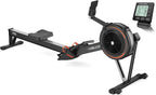 YOSUDA R2 Rowing Machine for Home, Air Rower with Self-Powered Monitor | 10 Level Resistance, Aluminum Rail, Ergonomic Seat, Easy Storage, Full Body Workout, Home Gym Equipment