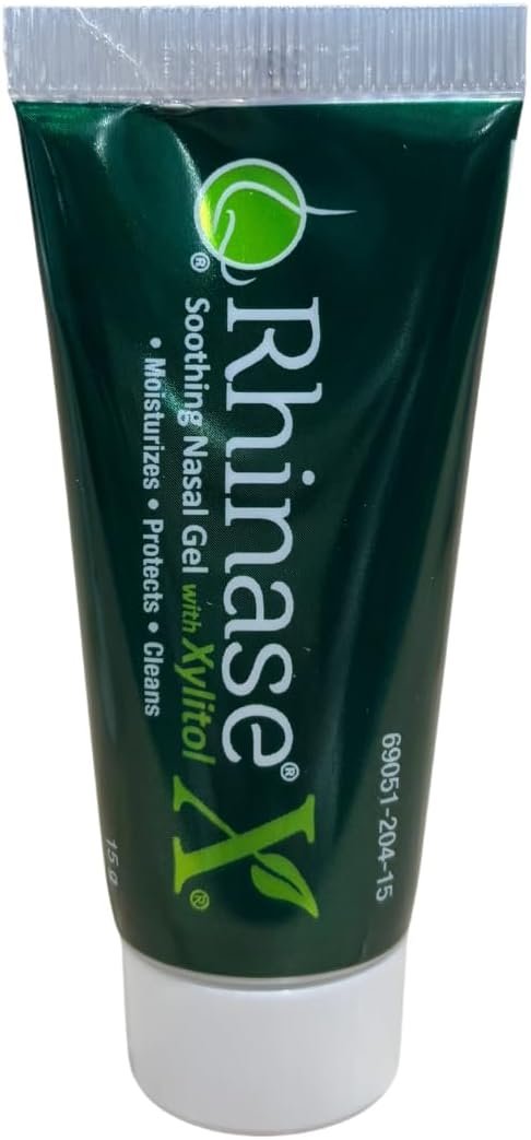 Rhinase X Allergy Relief Lubricating Nasal Gel – Dual Salt, Steroid-Free Formula for Moisture & Comfort | Ideal for Swimmers & CPAP or Oxygen Therapy Users | Safe for Children | 15g