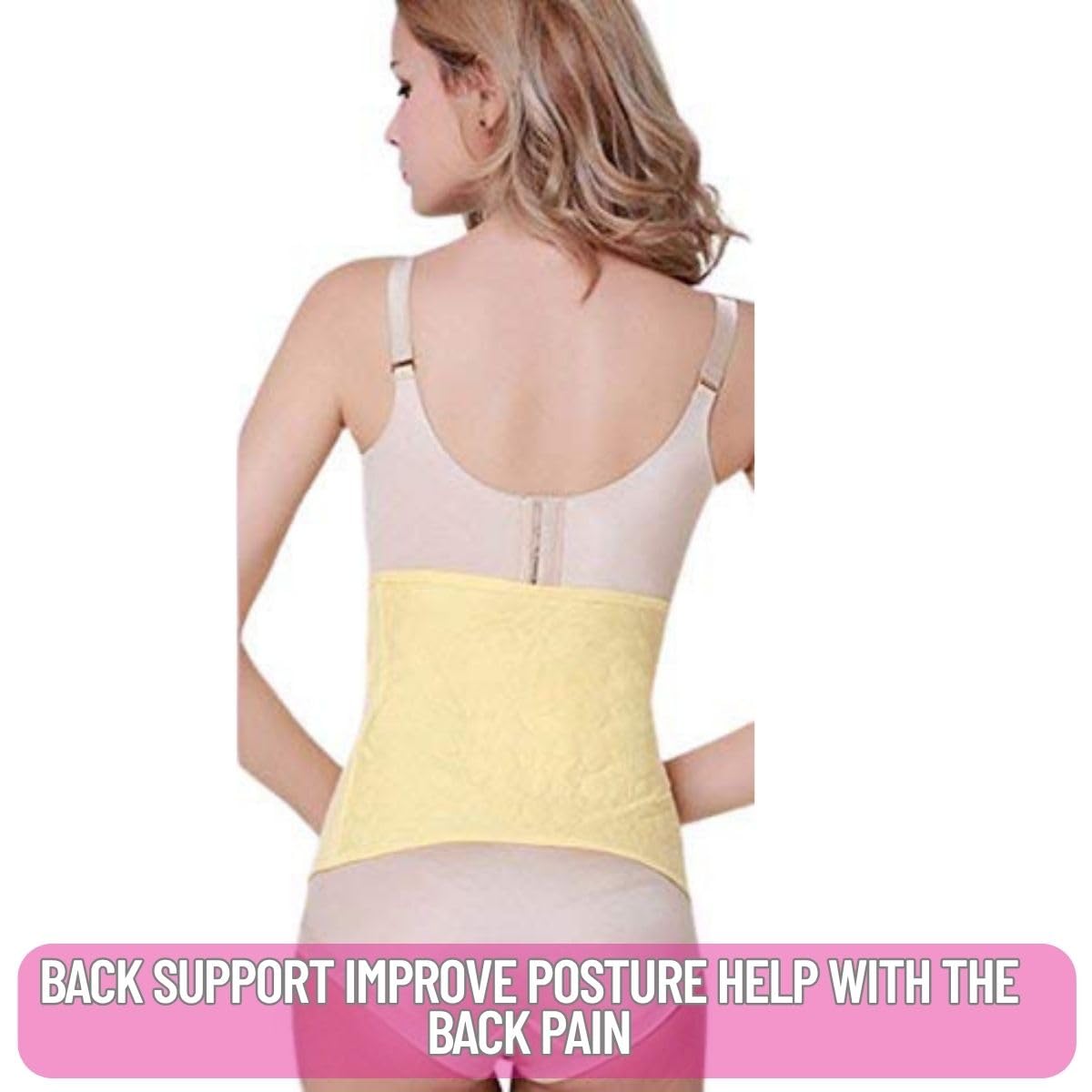 JERN Abdominal Surgical Binder Wrap for Stomach Post Surgery Compression C section Postpartum Support Recovery after Hysterectomy Belly Band (Yellow, Extra Large)