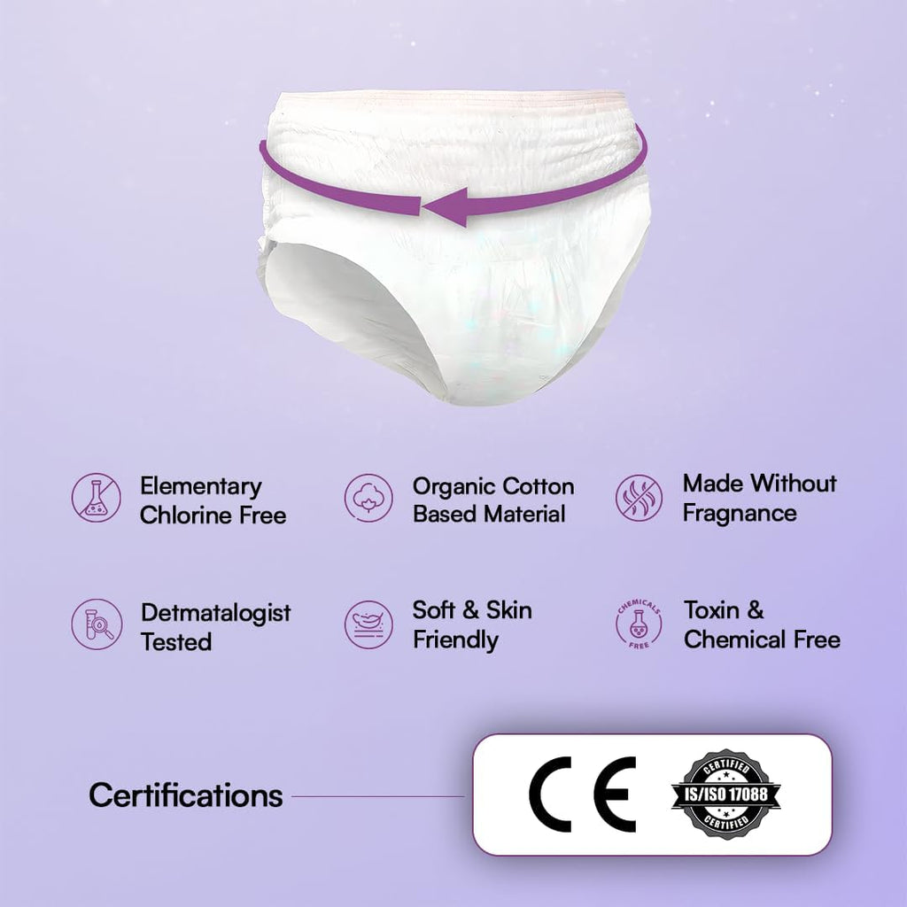Flawsome Maternity Sanitary Pads for Postpartum Women | XL Size, Pack of 4 | 360° Leak-Proof, Highly Absorbent | Rash-Free, Soft & Breathable | Overnight Protection