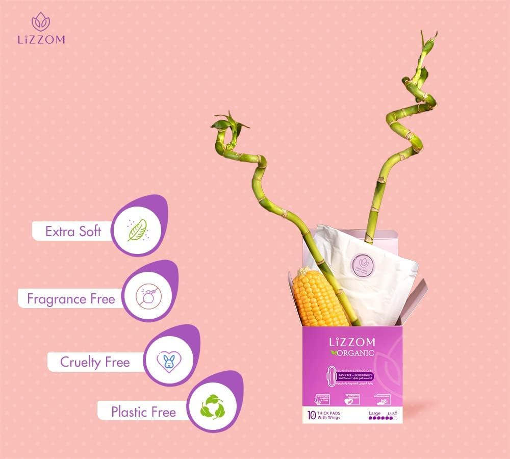 LiZZOM Sanitary Pads Organic Overnight