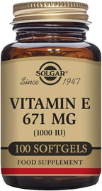 Solgar Vitamin E 670 mg (1000 IU), 100 Mixed Soft Gels - Non GMO | Suitable for Vegetarians, Gluten Free