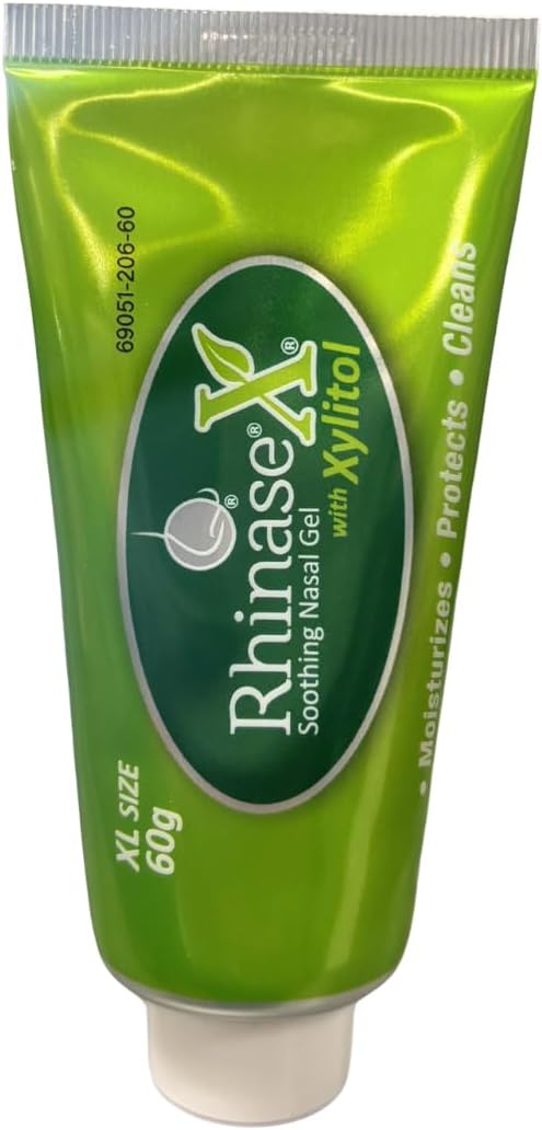 Rhinase X Nasal Gel | Long Lasting Symptom Relief from Nasal Dryness from Low Humidity and Allergy| Great for Travel Dryness Caused by Dry Nose. 60g