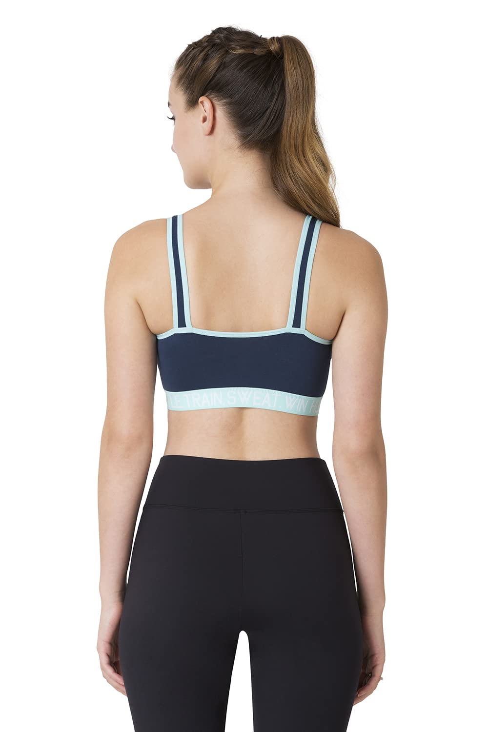 Van Heusen Proactive Women Sports Bra - Cotton Elastane - Anti Bacterial, Wireless, Non Padded, Full Coverage