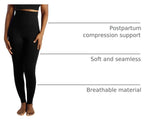 Belly Bandit Mother Tucker Discreet Breathable Compression Leggings | High Waisted Support Leggings for Women After Birth, Discreet Breathable Postpartum Pants Smooth Tummy