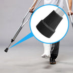 OBTANIM 4 Pack 3/4 Inch Replacement Rubber Cane Tips for Canes Crutch Walking Sticks and Walkers (Black)