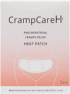 (5 Patches) CrampCareH PMS/Menstrual Cramps Relief Heat Patch with Wide Wings, FDA Registered
