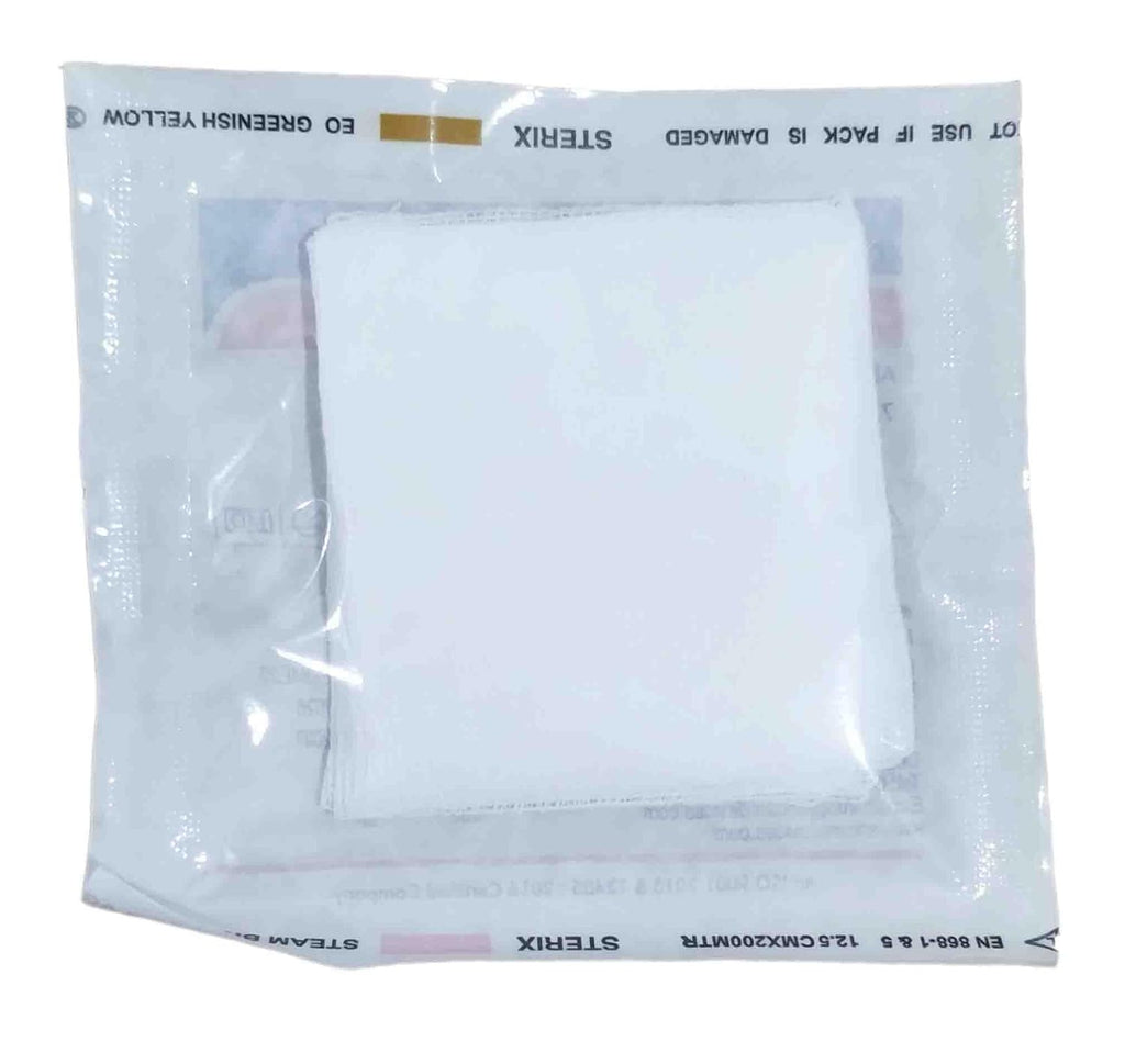 Encare Sterile Premium Gauze Pads 5 cm x 5 cm, 12 Ply | Highly Absorbent, 10 Packs (5 Pads Per Pack | Soft & Breathable for effective First Aid & Wound Management