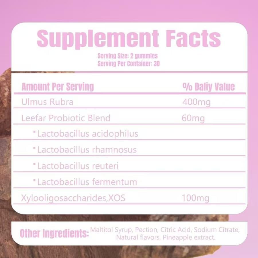 Her Juicy Feminine Probiotics Gummies for Women - Supports pH Balance, Gut Health & Immune System, Prebiotics & Lactobacillus Blend, Pineapple Flavor, 60 Gummies,Pink