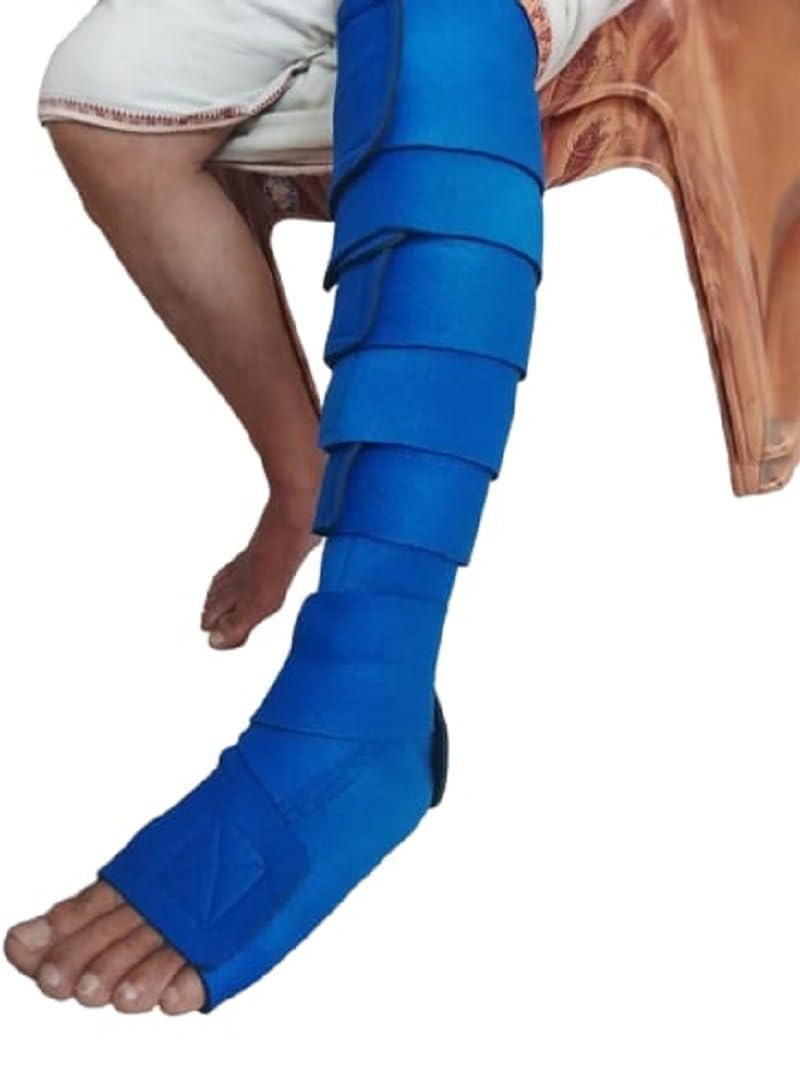 Below knee Compression Wrap with Multiple Adjustable Straps, Class 2 Medical Support (SINGLE LEG)