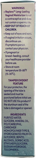 Replens Long-Lasting Vaginal Moisturizer with Reusable Applicator, 1.23 Ounce