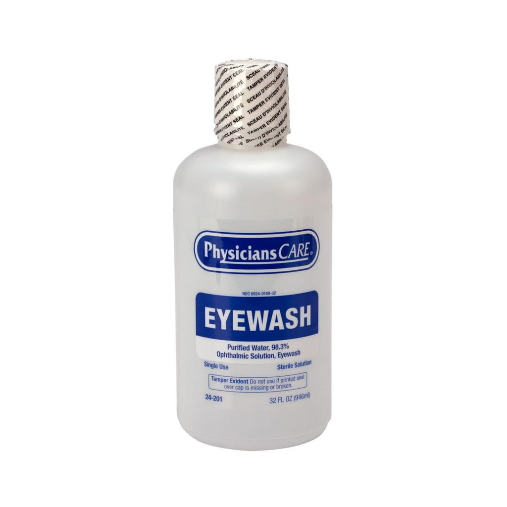 PhysiciansCare Eye Wash Solution, Sterile Isotonic Buffered Solution for Flushing and Irrigating Eyes, 32 Oz Bottle