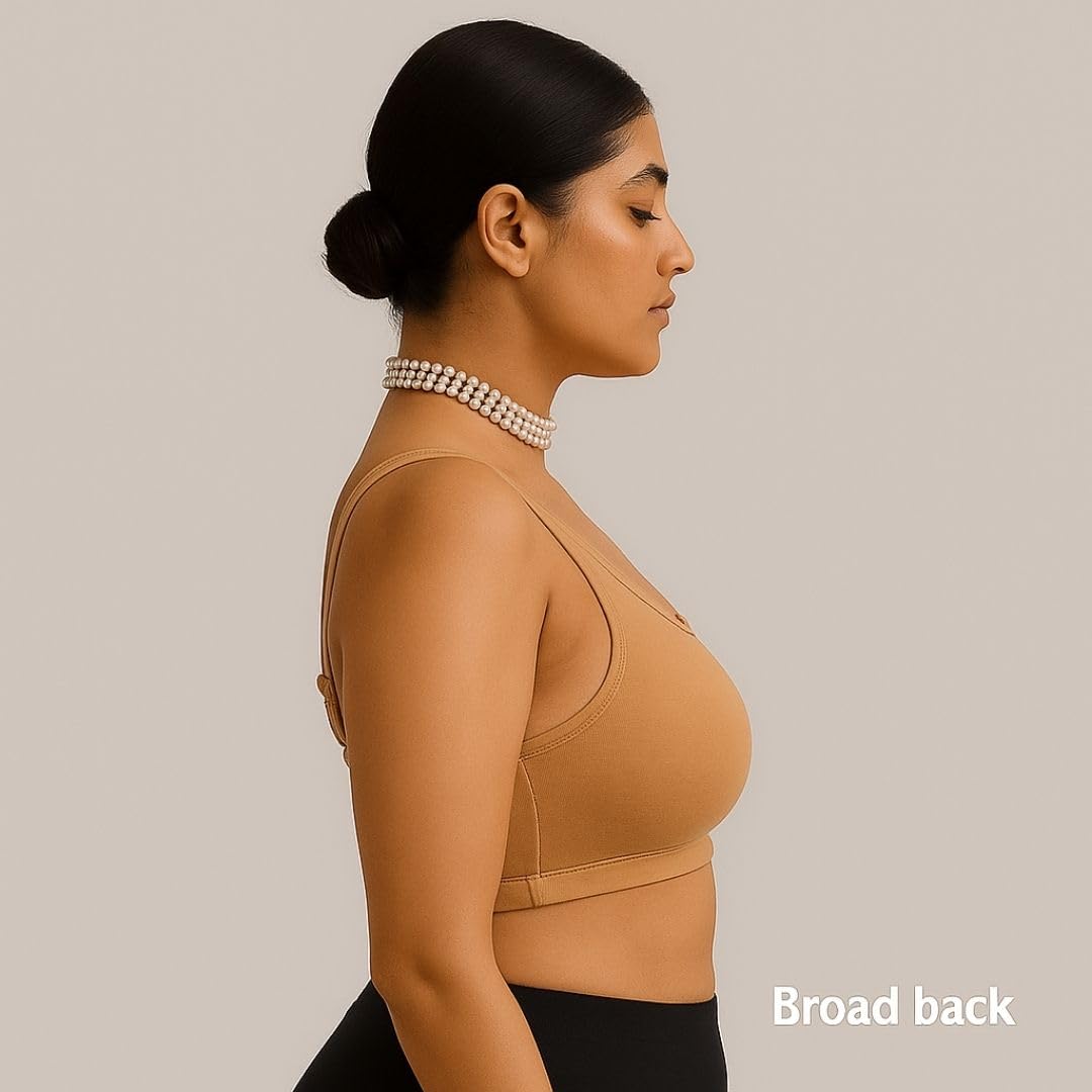Sugar Shell | Firefly Mastectomy Bra (Front Open, Full Coverage, Moulded Cup, Non-Wired, Non-Padded, Without Prosthetics) | for Post Surgery, Cancer Bra | Pack of 1