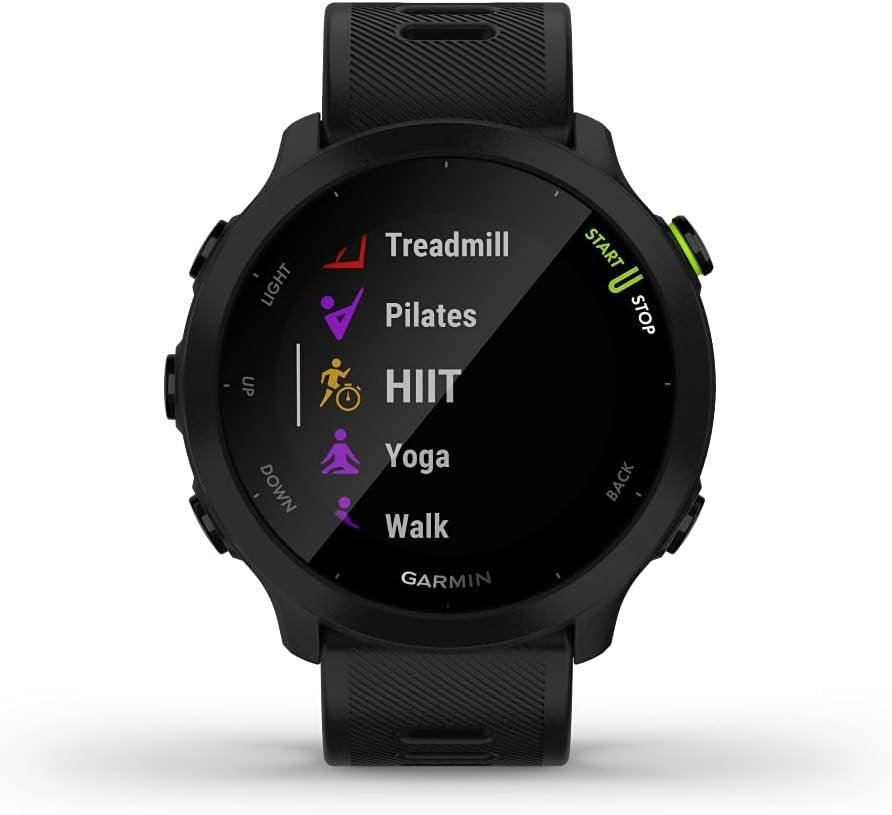 Garmin Forerunner 55, GPS Running Watch with Daily Suggested Workouts, Up to 2 Weeks of Battery Life, Black - 010-02562-00 | Daily Suggested Workouts, Wrist Hr, Up to 2 Weeks Battery, Up to 20 Hr GPS, 42mm Case