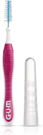 GUM Proxabrush Go-Betweens Moderate Interdental Brushes, 10 Count (4 Pack) | Triangular soft bristles, Nylon-coated wire safe for braces & implants, Reusable with breathable travel cap, 10 days of use