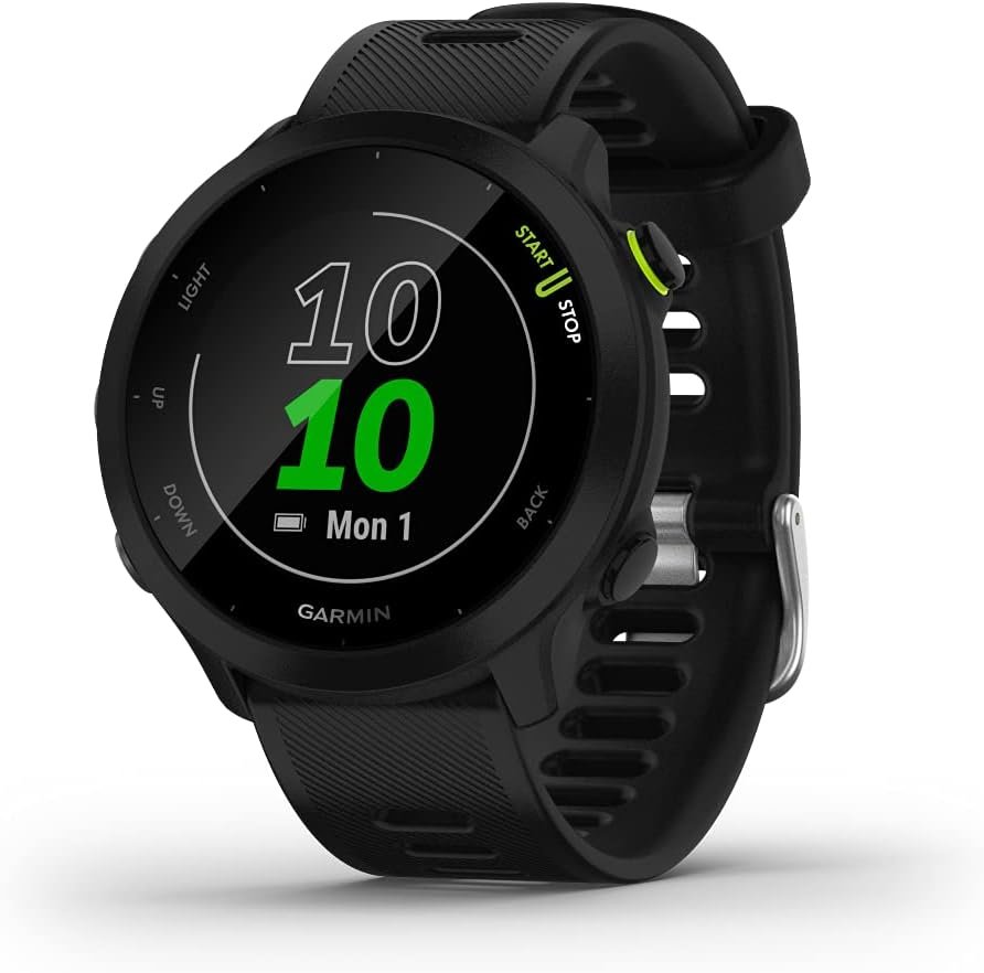 Garmin Forerunner 55, GPS Running Watch with Daily Suggested Workouts, Up to 2 Weeks of Battery Life, Black - 010-02562-00 | Daily Suggested Workouts, Wrist Hr, Up to 2 Weeks Battery, Up to 20 Hr GPS, 42mm Case