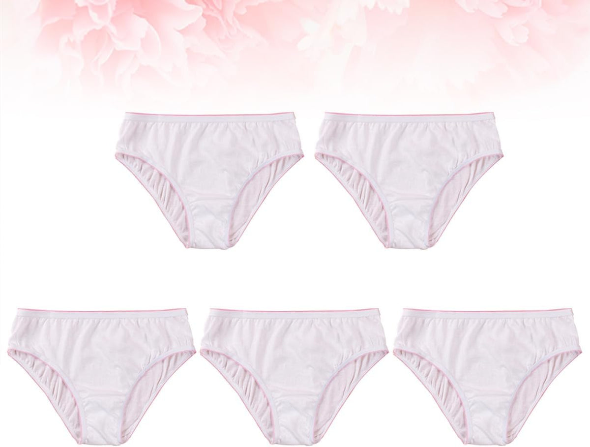 iplusmile Disposable Panties for Women 5 Pieces Cotton Breathable Postpartum Underwear Comfortable and Practical for Pregnant Women