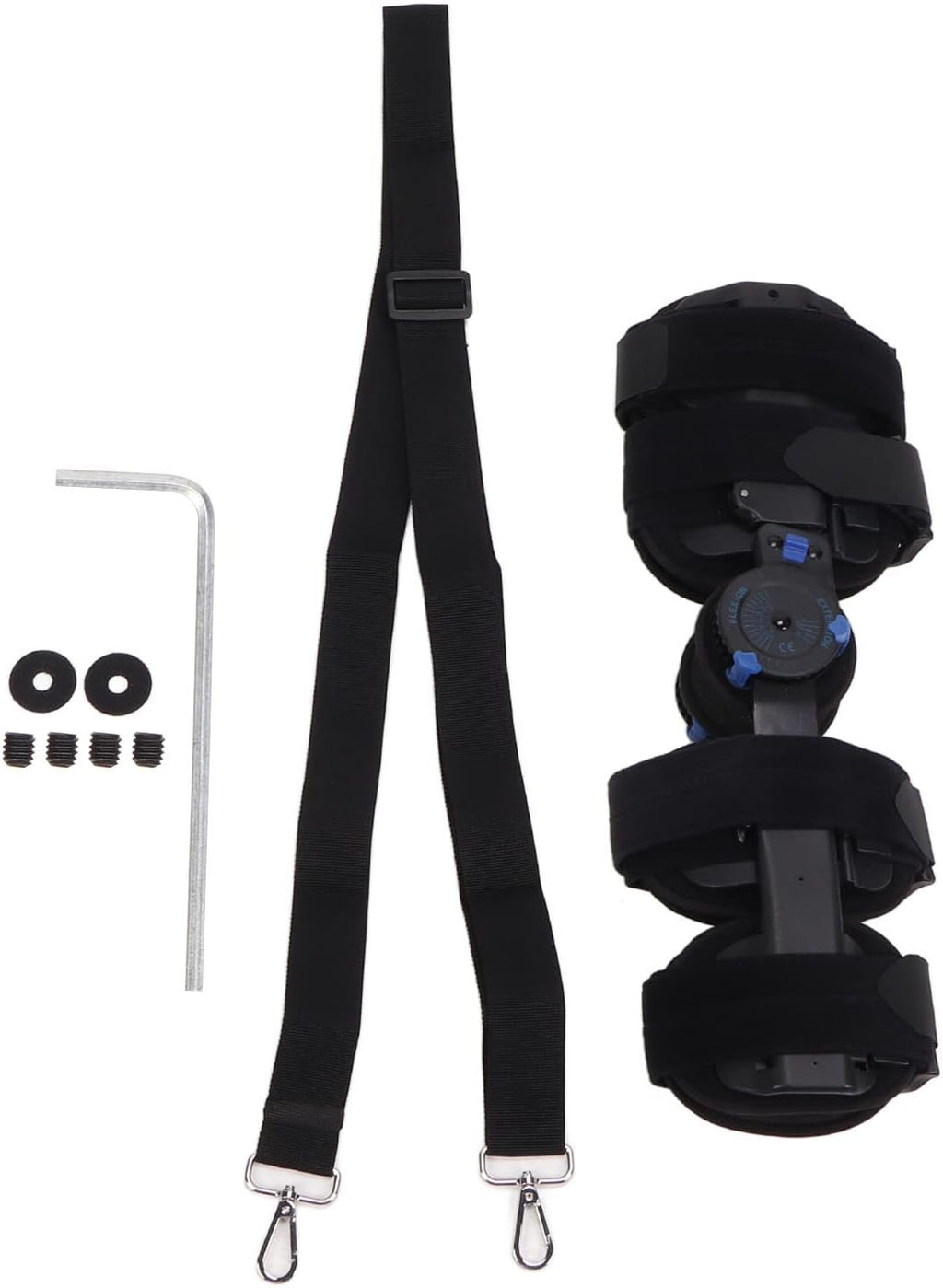 Post-Surgery Knee Brace for Recovery Stabilization, Adjustable Hinged Knee Support Orthosis Immobilizer Protector for Men and Women