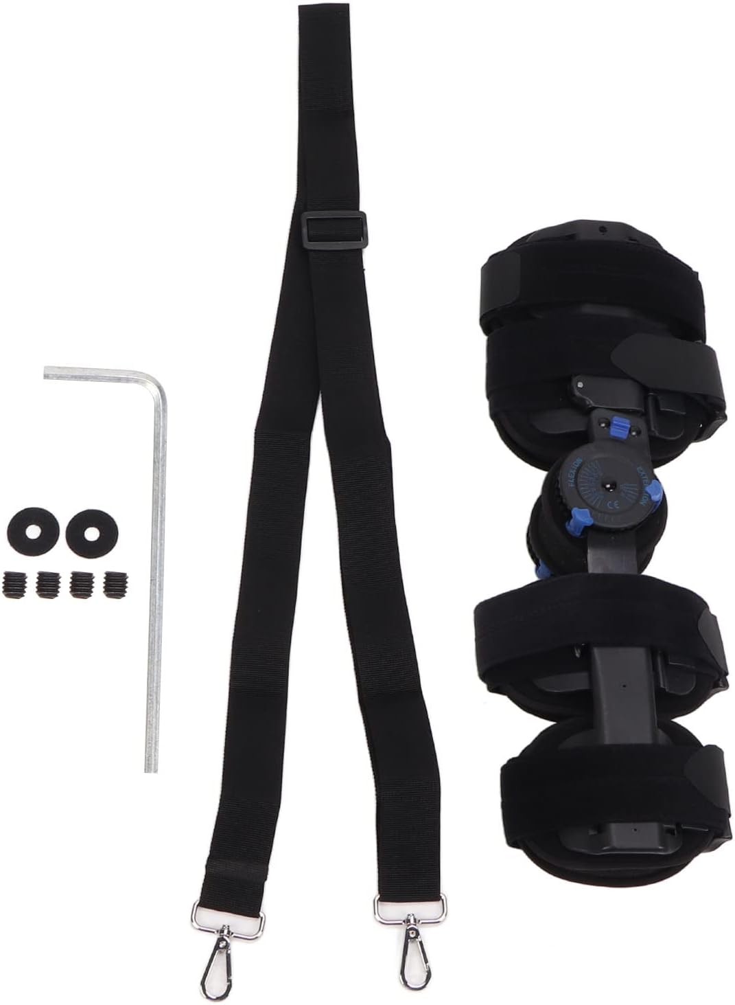 Post-Surgery Knee Brace for Recovery Stabilization, Adjustable Hinged Knee Support Orthosis Immobilizer Protector for Men and Women