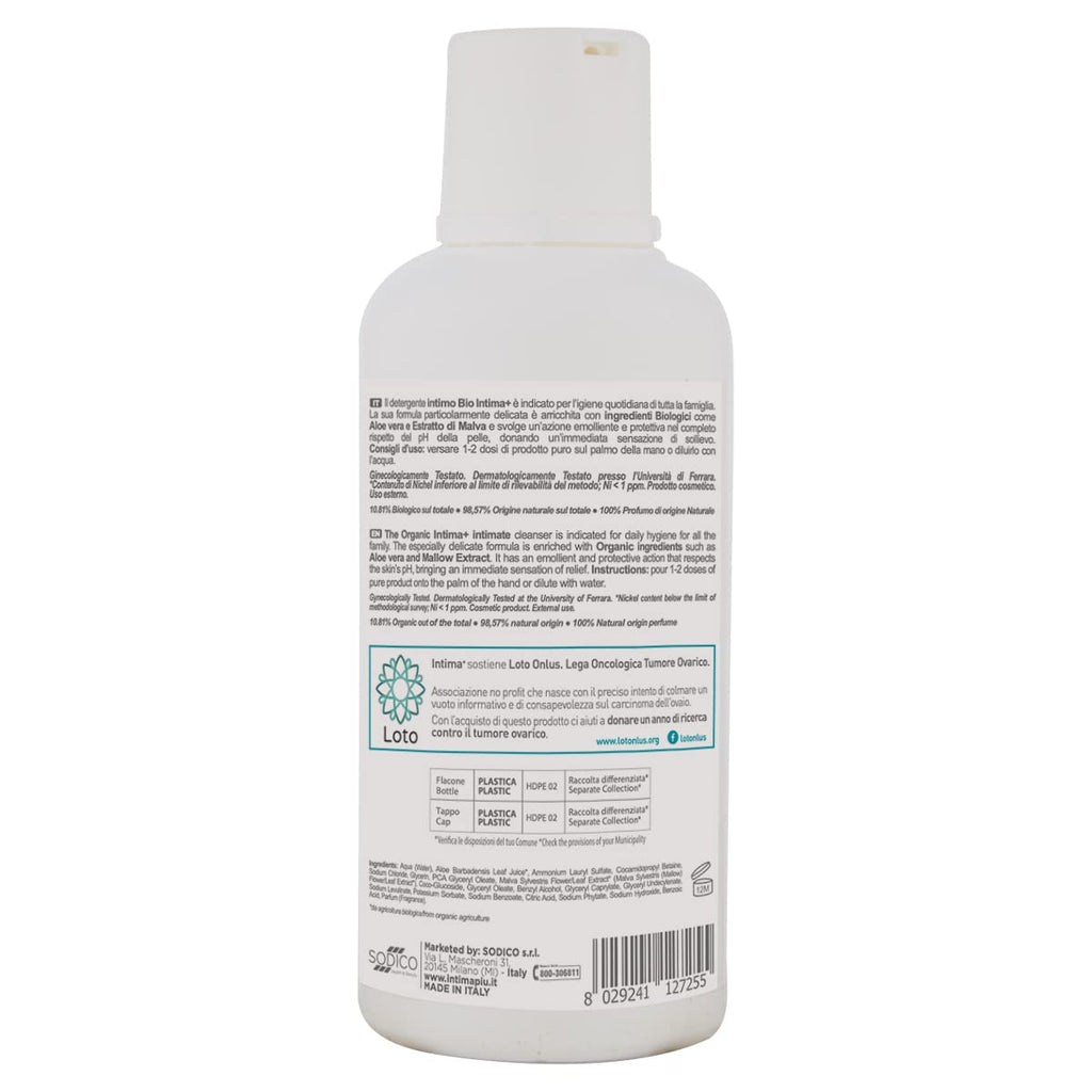Intimate Cleansers Organic Aloe Vera 500 ml