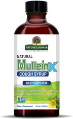 Nature's Answer Mullein-X Multi System Cough Syrup 4 Ounce | Soothes Coughs & Clears Mucus | Respiratory Support | Non GMO Gluten Free