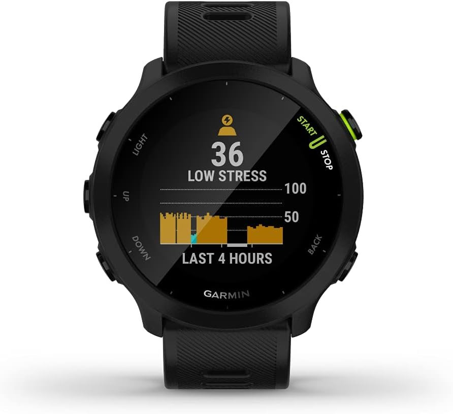 Garmin Forerunner 55, GPS Running Watch with Daily Suggested Workouts, Up to 2 Weeks of Battery Life, Black - 010-02562-00 | Daily Suggested Workouts, Wrist Hr, Up to 2 Weeks Battery, Up to 20 Hr GPS, 42mm Case