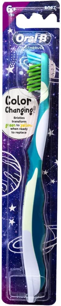 Oral-B Pro-Health Junior CrossAction Galaxy Toothbrush, Ages 6+, Soft - Pack of 3