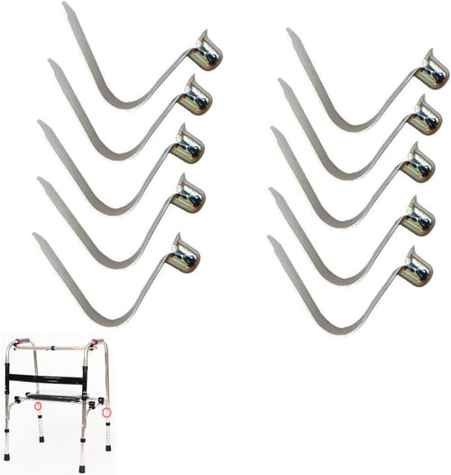 10 Pack Folding Walker Height Adjustable Clips Pole Push Button Spring Snap Clips V-Clip for Folding Walker with Wheels Aluminum Lightweight Rolling Walker Tray Table