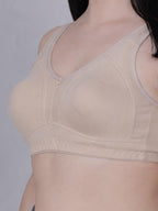 Fabme Mastectomy Cancer Pocket Bra with One Micro Fiber Filled Adjustable Pad | Cotton Full Coverage Bra | No-Digging Shoulder Strap | Truly Full Coverage