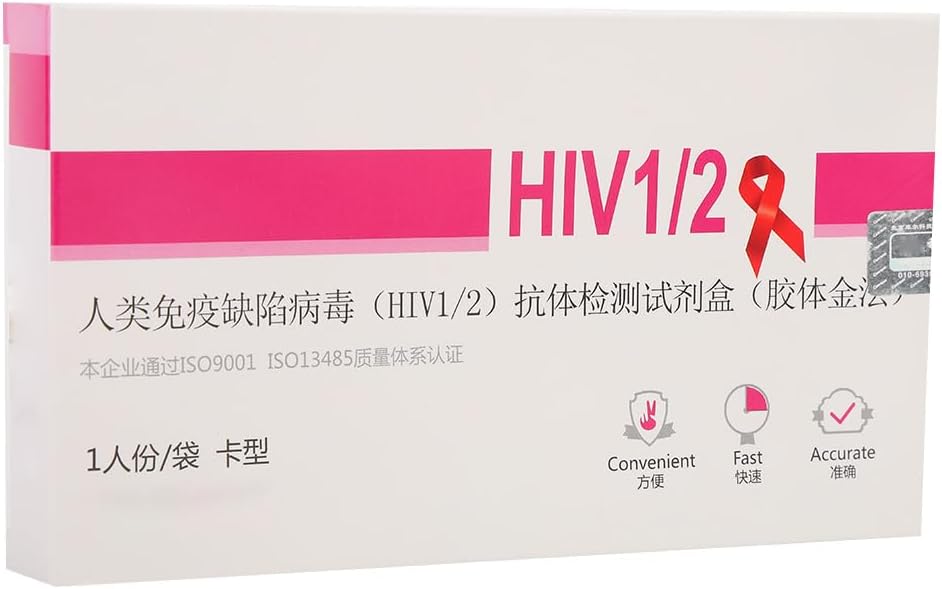 HIV Self-Test Kit, Rapid and Accurate Results in Minutes, for Home Use with Blood Collection Needle, Diluent, and Alcohol Pad, Compact and Portable Design