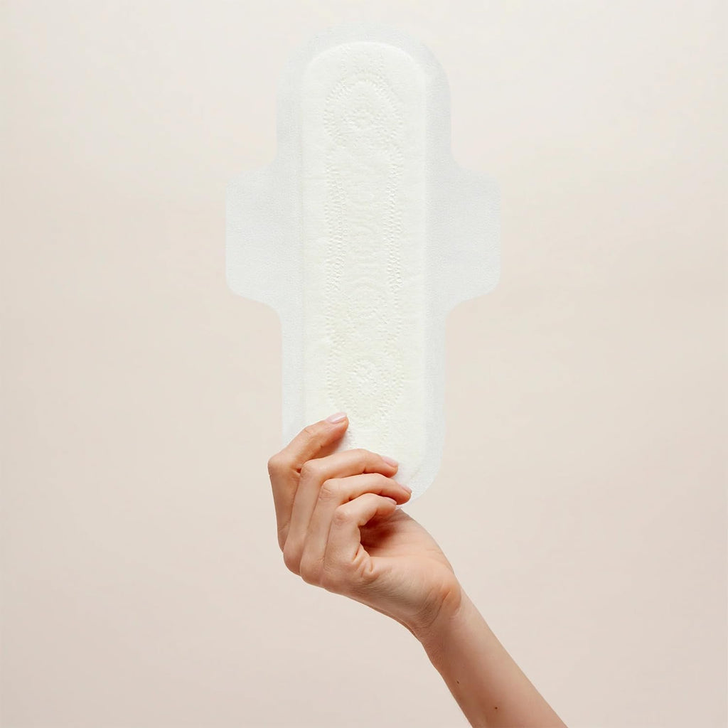 MyAlma 100% Organic Cotton Night Pads – Ultra Thin with Wings, Maximum Absorption – Without Perfumes or Endocrine Disruptors, Hypoallergenic for Sensitive Skin – Pack of 9
