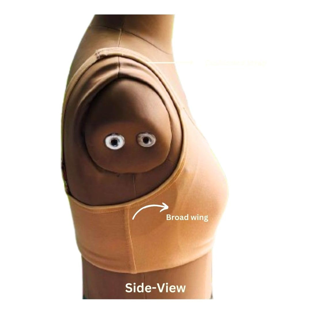 Sugar Shell | Firefly Mastectomy Bra (Front Open, Full Coverage, Moulded Cup, Non-Wired, Non-Padded, Without Prosthetics) | for Post Surgery, Cancer Bra | Pack of 1