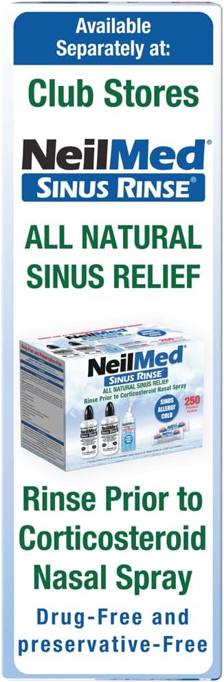 NeilMed NasaMist Isotonic Saline Spray. Soothe, Moisturize and Cleanse Using Specially Designed tip. 177mL. Contains 3 NasaMist canisters
