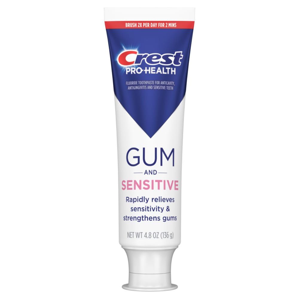 Crest Pro-Health Sensitive and Gum All Day Protection Toothpaste 4.8 oz- Anti cavity, Antibacterial Fluoride , Clinically Proven, Sensitivity