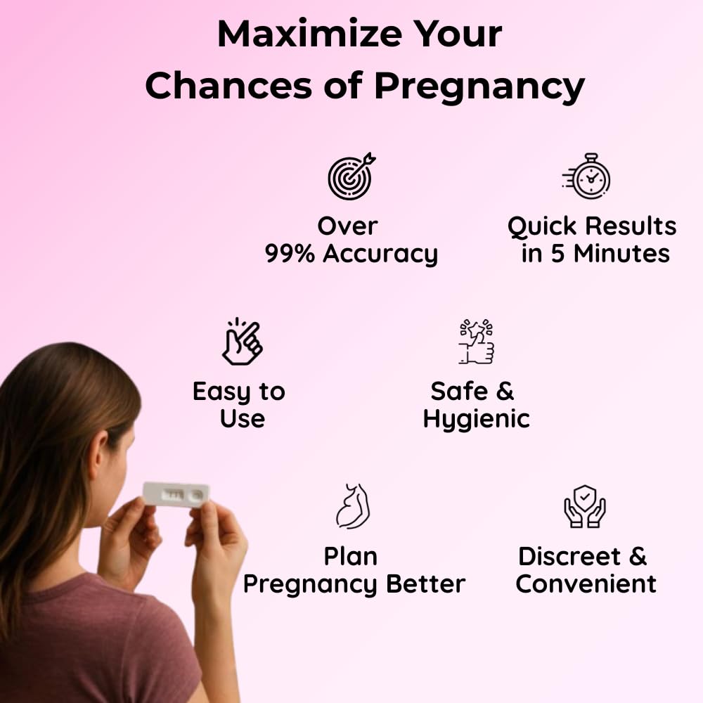 B-Arm Ovulation Detection Kit for Women with 5 Cassettes & 1 Reusable Container |99% Accuracy, Rapid Results in 5 Mins |At Home Fertility Test Kit |Detects 5 Most Fertile Days for Planning Pregnancy