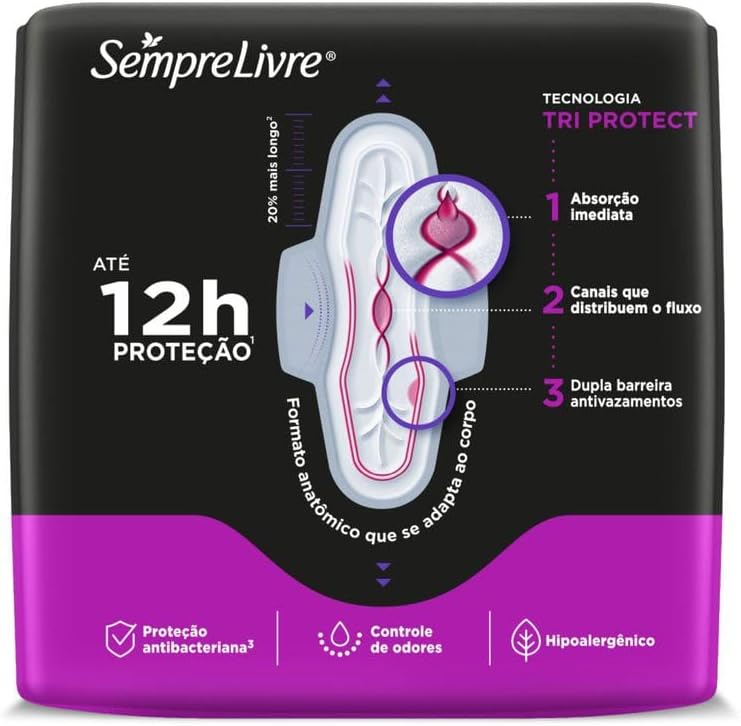 Sempre Sanitary Pads With Wings 8 pieces