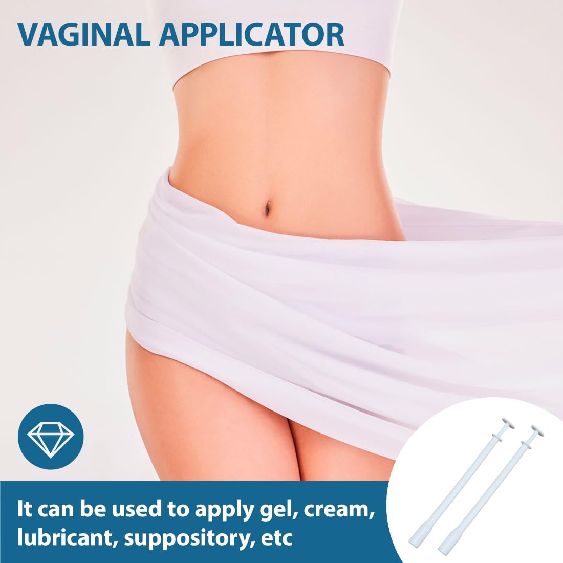 20 Pieces Vaginal Applicator,Disposable Lubricant Applicator,Personal Lubricant Applicators,Vagisan Lactic Acid Suppositories;Menoelle Compatible